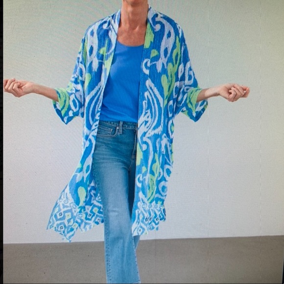 Chico's Other - 🎉HP🎉CHICOS LOTUS BLOOM RUANA/BEACH COVER UP SIZE SMALL/MEDIUM NWT!